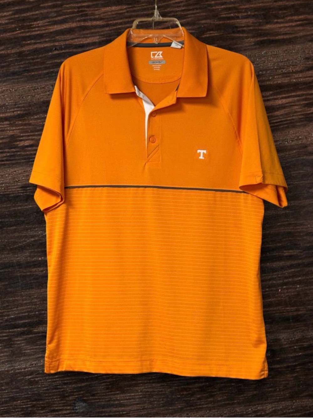 Cutter & Buck orange polo shirt Tennessee Volunteers SZ M